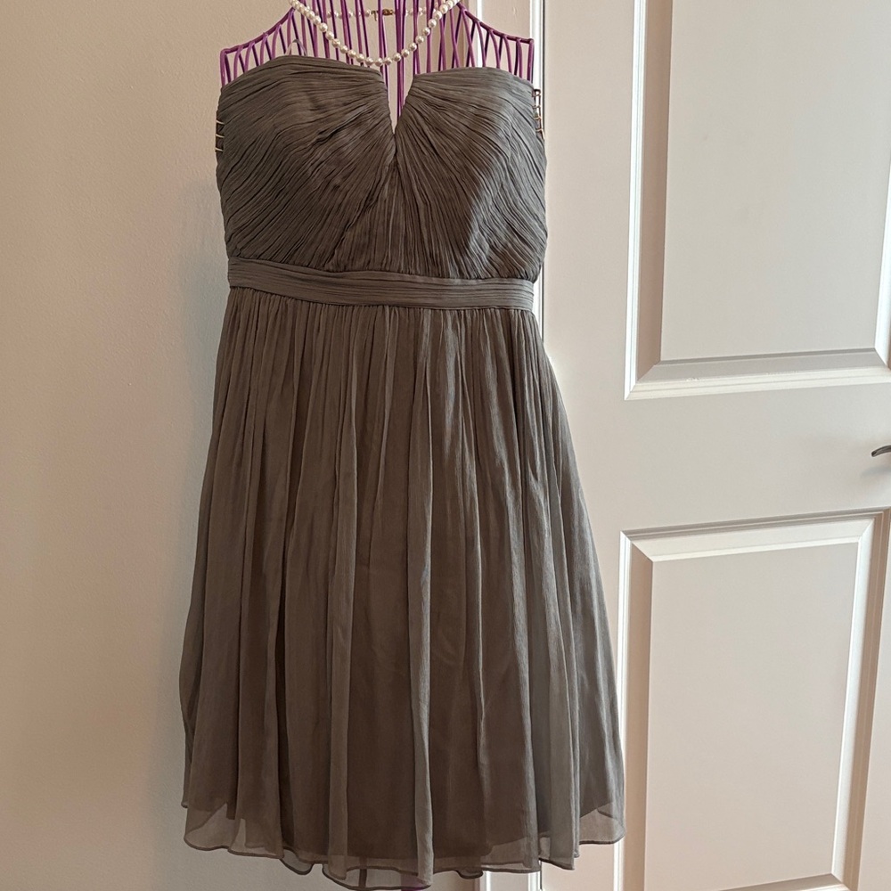 J. Crew Strapless Gray Dress